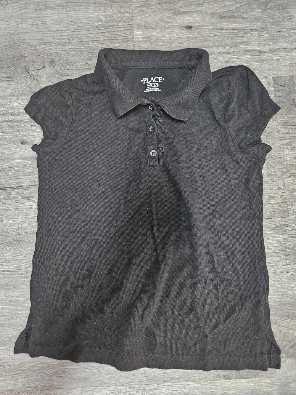 The Children's Place Black Uniform Girls Polo